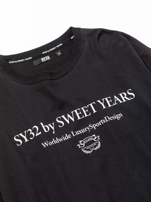 SANS SERIF LOGO L/S TEE | Tシャツ | ブラック×ホワイト | メンズ | ゴルフウェア