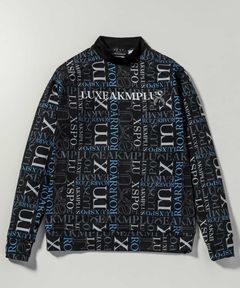 総柄ロゴモックネックTシャツ | モックネック | ブラック | メンズ | ゴルフウェア