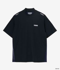 RELAX MOCK NECK T | モックネックシャツ | ブラック×ネイビー | メンズ | ゴルフウェア
