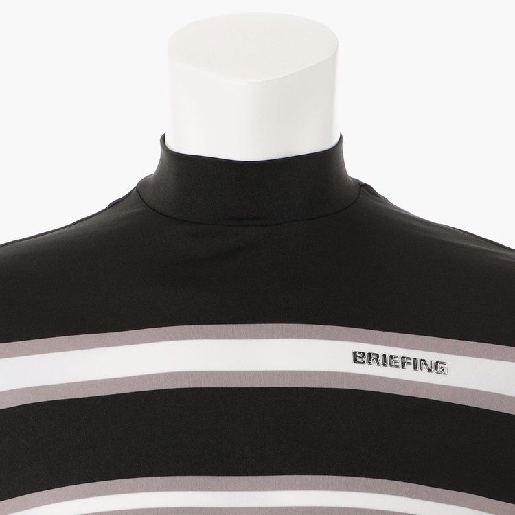BRIEFING GOLF - MENS MARINE STRIPE HIGH NECK | ハイネックT