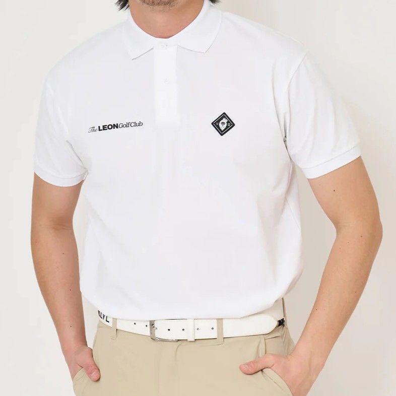 LEON GC set B | ポロシャツ×モックネック  2枚セット| ホワイト×ブラック | メンズ | ゴルフウェア