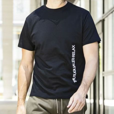 バーチカルエンブロイディー半袖Tシャツ | Tシャツ | ブラック | メンズ