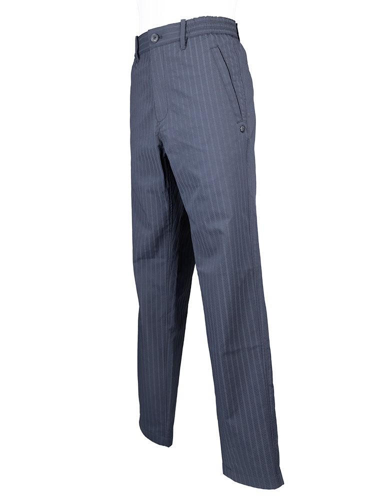 【ストレッチ】ドビーストライプパンツ (MENS) | ロングパンツ | ブラック | メンズ