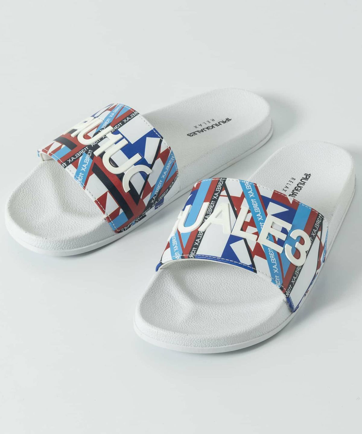 GEOMETRIC PRINT SANDALS | サンダル | レッド×ホワイト | メンズ