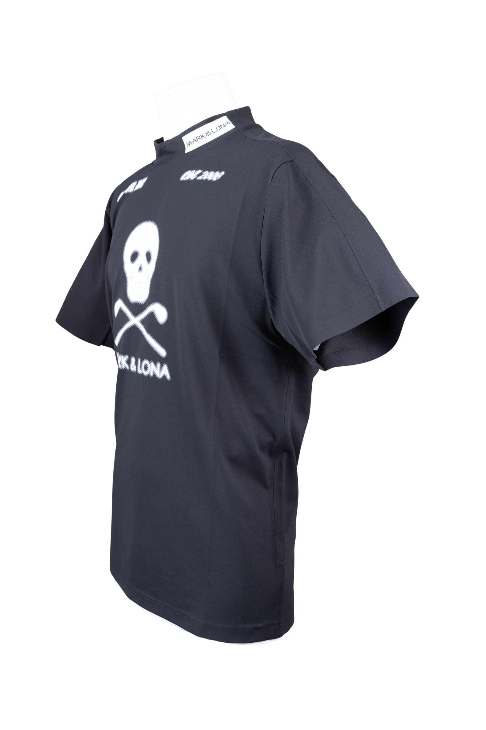 Icon Skull Stretch Nylon Piqué Mock | MEN | Tシャツ | ブラック | メンズ | ゴルフウェア | 写真
