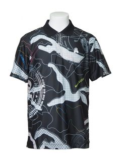 Axon Camo Mesh Performance Polo | ポロシャツ | ブラック | メンズ | ゴルフウェア