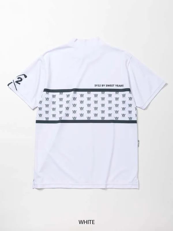 GRAPHIC CROSS LOGO MOCK | モックネックシャツ | ホワイト | メンズ | ゴルフウェア