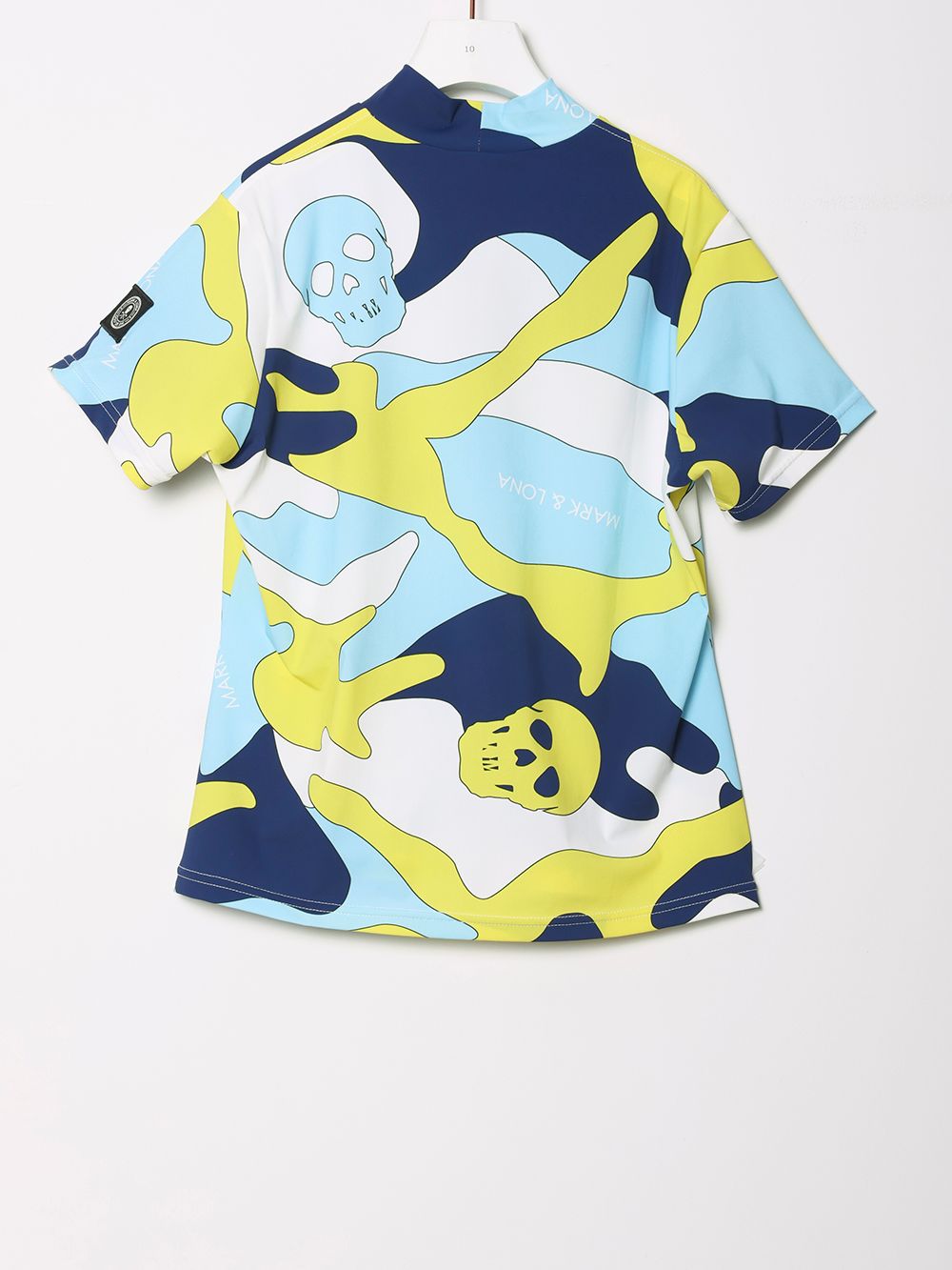 Milo Camo Tee | モックネック | ブルー | レディース | ゴルフウェア