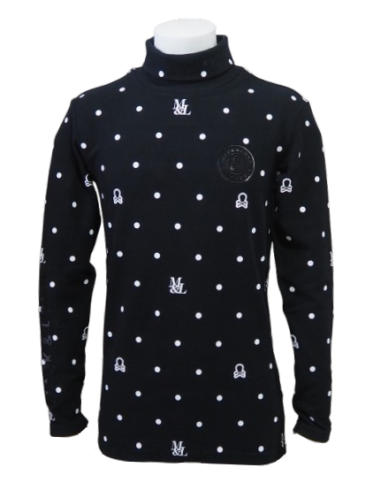 D●T Mock Neck Layer | モックネックシャツ | ブラック | メンズ | ゴルフウェア