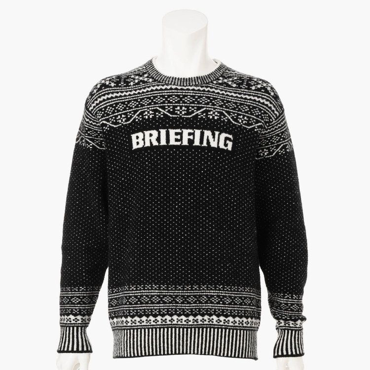 HOL MEN’S FAIR ISLE CREWNECK KNIT | ニット | ブラック | メンズ | ゴルフウェア