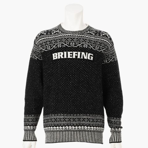 HOL MEN’S FAIR ISLE CREWNECK KNIT | ニット | ブラック | メンズ | ゴルフウェア