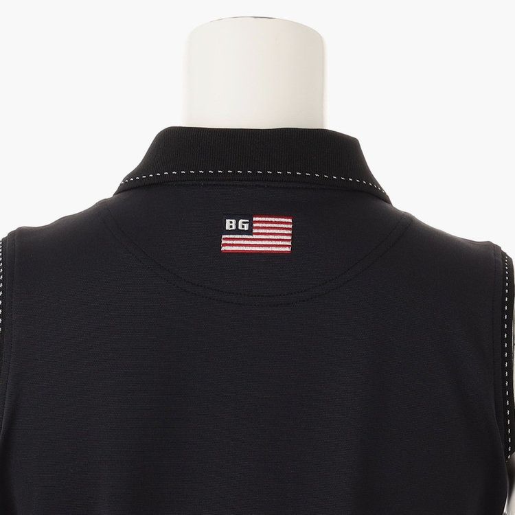 WOMENS BASIC NO SLEEVE POLO | ポロシャツ | ノースリーブ | ブラック | レディース | ゴルフウェア