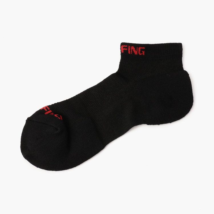 MENS CORDURAⓇ SHORT SOCKS | メンズ コーデュラ ショート ソックス | 靴下 ゴルフウェア | BLACK ブラック