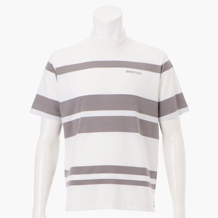 MEN’S PANEL STRIPE HIGHNECK （リラックスフィット） | ハイネックシャツ | ホワイト | メンズ | ゴルフウェア