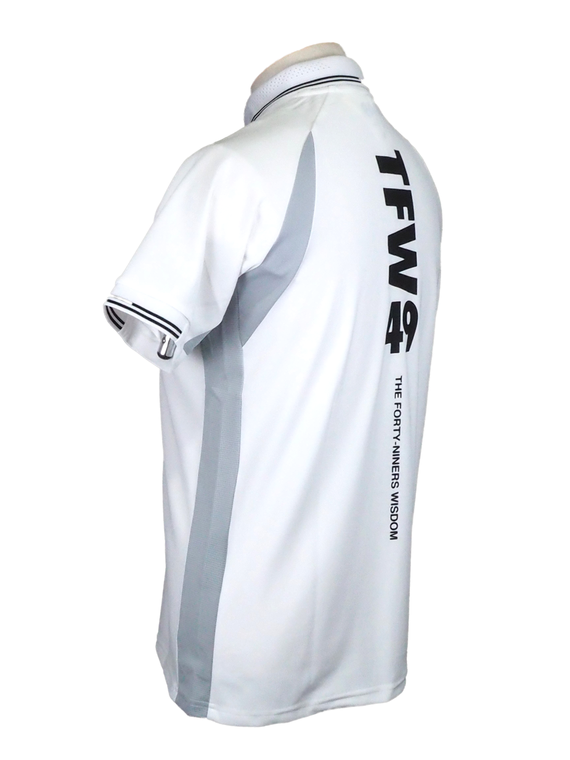 LINE SLEEVE POLO | ポロシャツ | ホワイト×ライトグレー | メンズ | ゴルフウェア