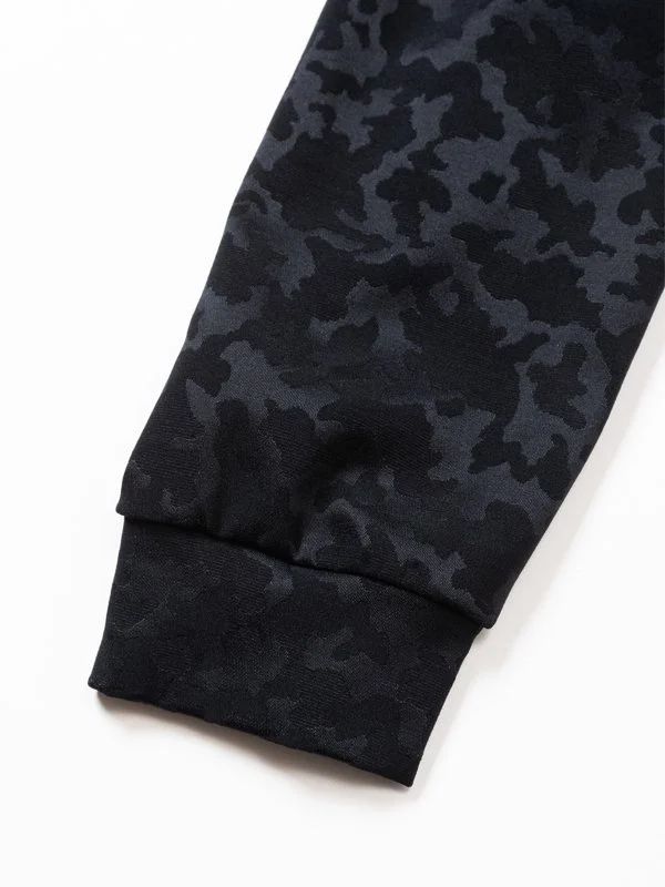 SATIN CAMO JACQUARD MOCK | モックネック | Tシャツ | ブラック | メンズ | ゴルフウェア