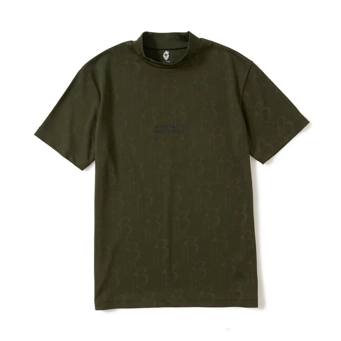 V12113 DUAL MOCK | モックネックTシャツ | カーキ| メンズ | ゴルフウェア
