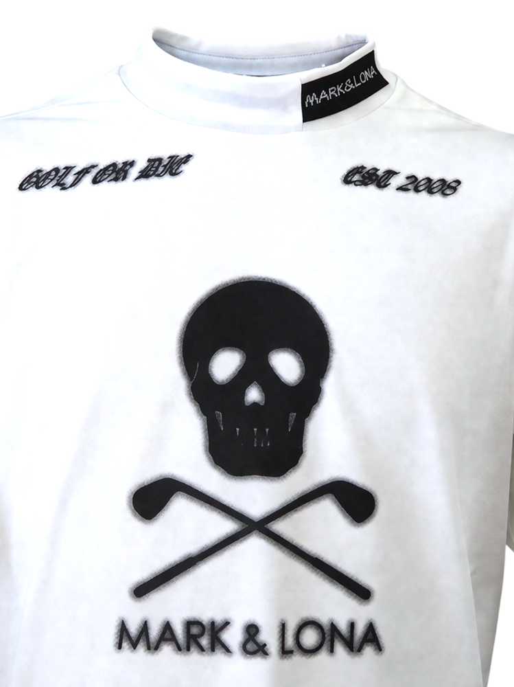 Icon Skull Stretch Nylon Piqué Mock | Tシャツ | ホワイト | メンズ | ゴルフウェア