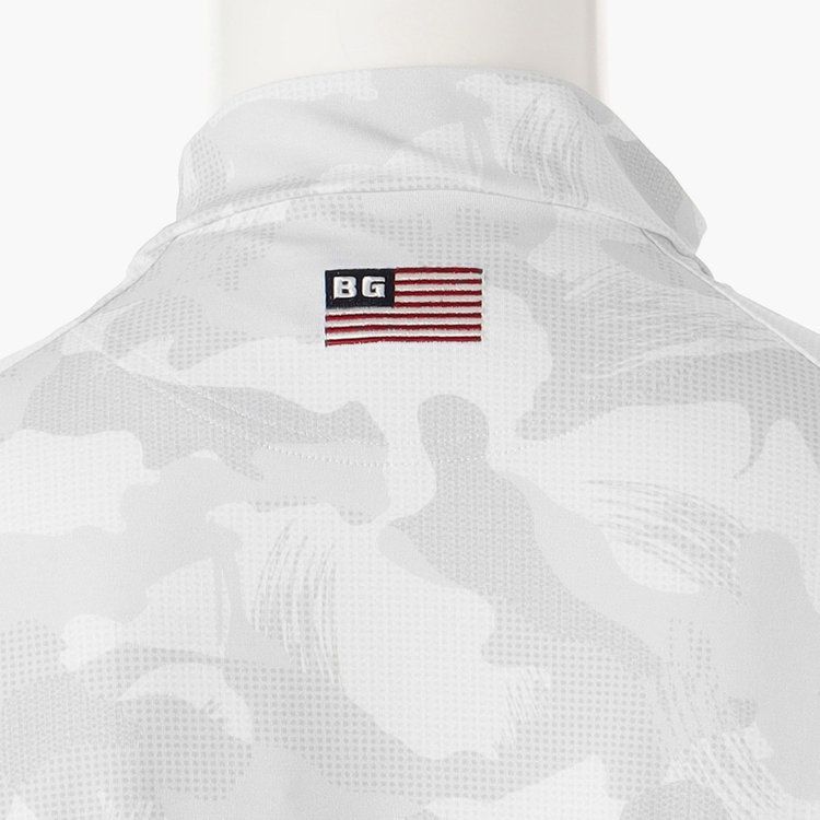 MENS CAMOUFLAGE MOCK NECK RELAXED FIT | モックネックTシャツ | ホワイト | メンズ | ゴルフウェア