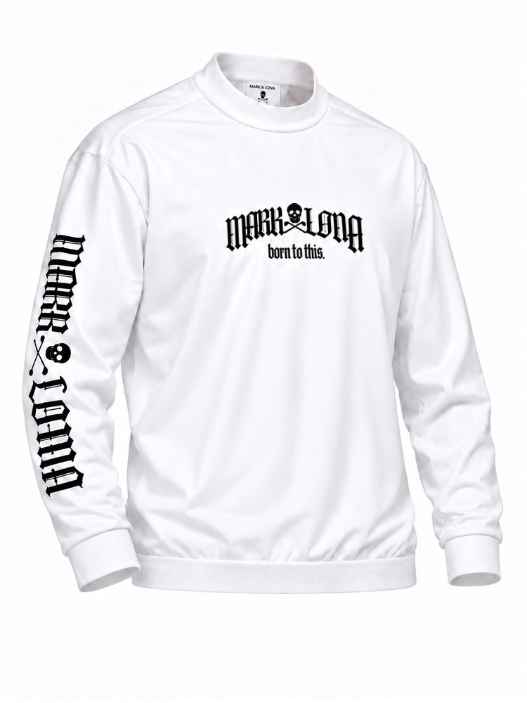 Fraktur Smooth Mock Neck | モックネック | ホワイト | メンズ | ゴルフウェア