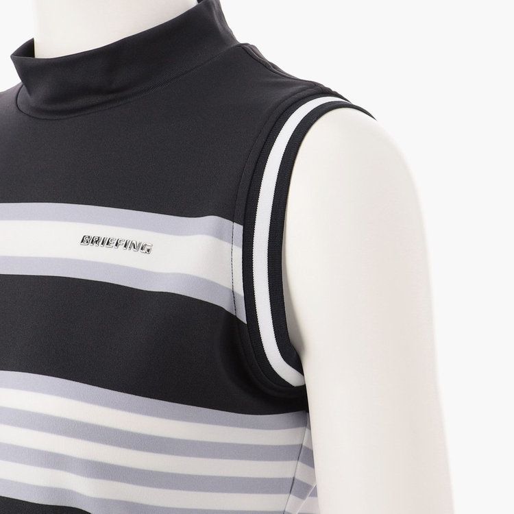 WOMENS MARINE STRIPE NS HIGH NECK | ノースリーブシャツ | ネイビー | レディース | ゴルフウェア