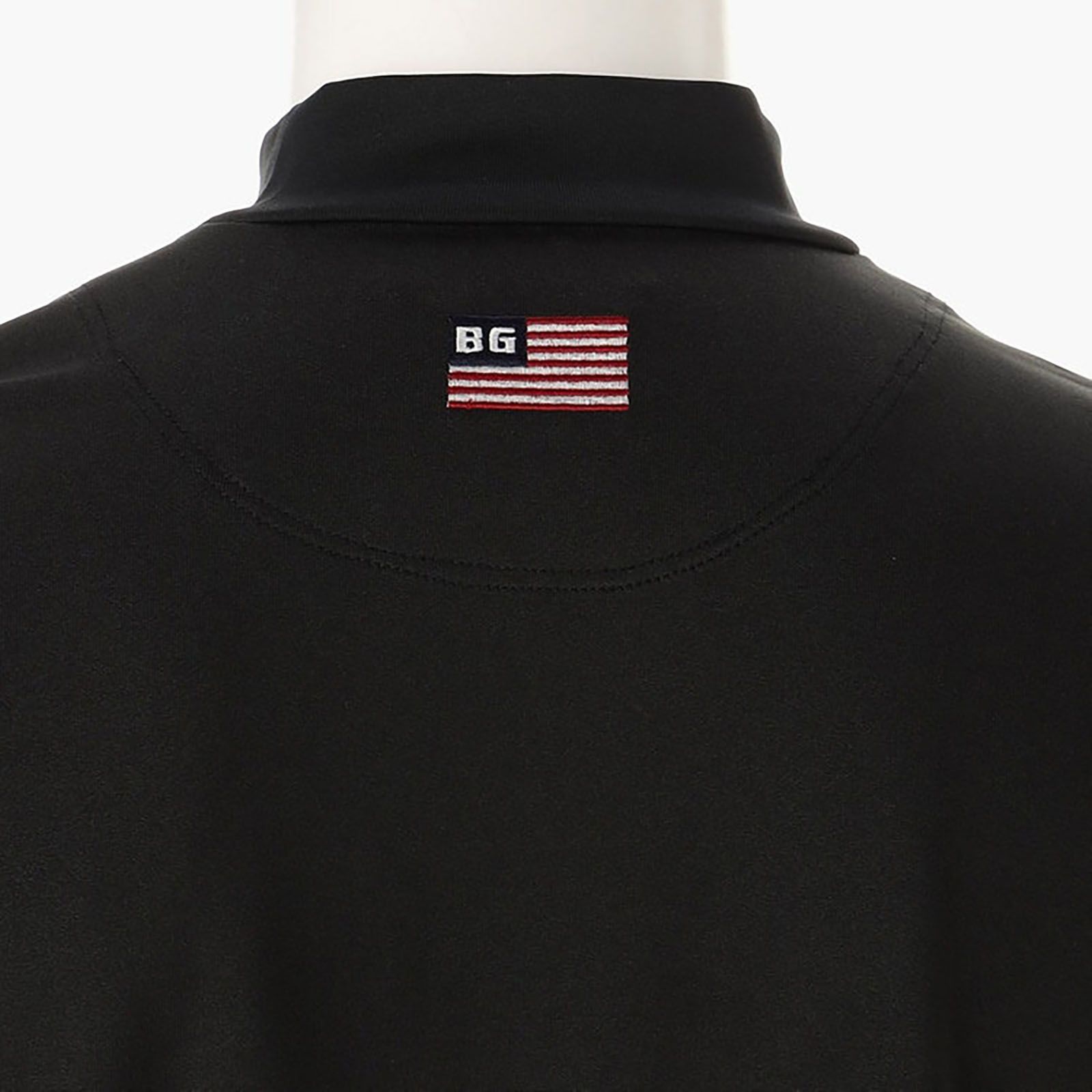 MENS PANEL STRIPE HIGH NECK | モックネック | ブラック | メンズ | ゴルフウェア