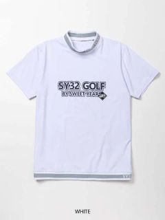 LIGHT STRETCH LOGO MOCK | モックネックシャツ | ホワイト | メンズ | ゴルフウェア