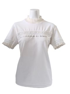 Trans Camo Shirring Mock | モックネックシャツ | ホワイト | レディース | ゴルフウェア