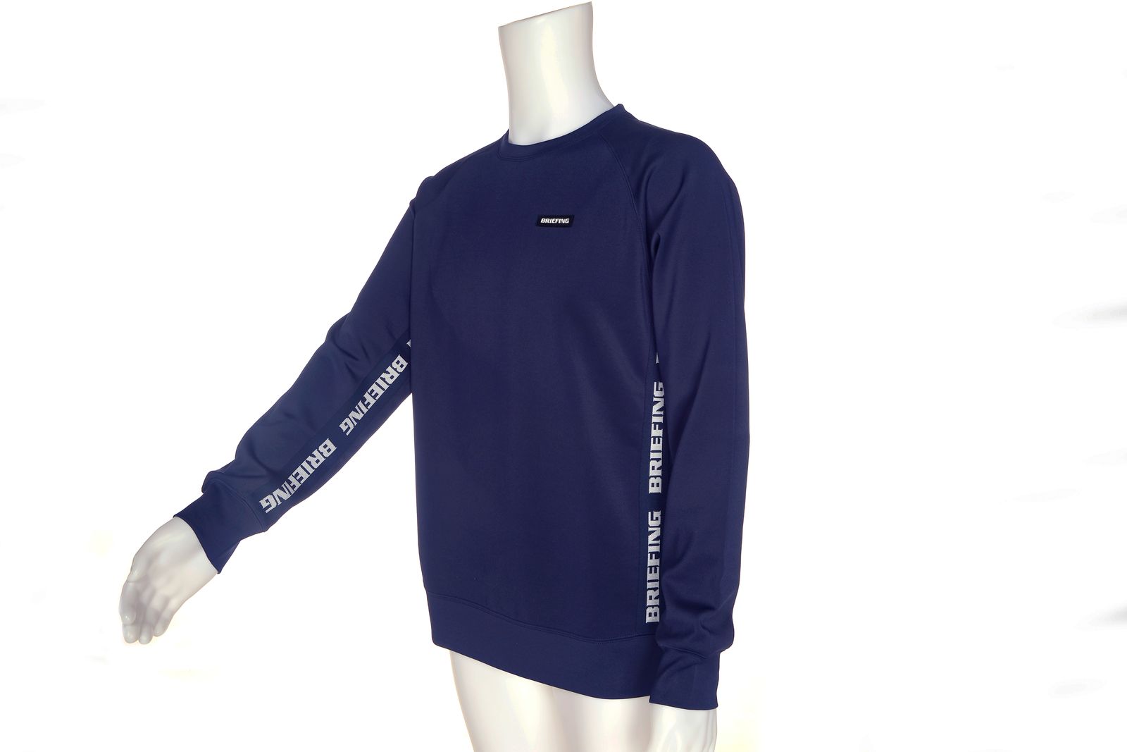 BRIEFING GOLF - MENS SIDE LOGO LINE CREW NECK | クルーネック