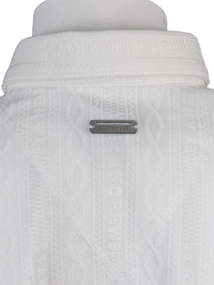 縄柄リンクス半袖シャツ (MENS) | ポロシャツ | ホワイト | メンズ | ゴルフウェア