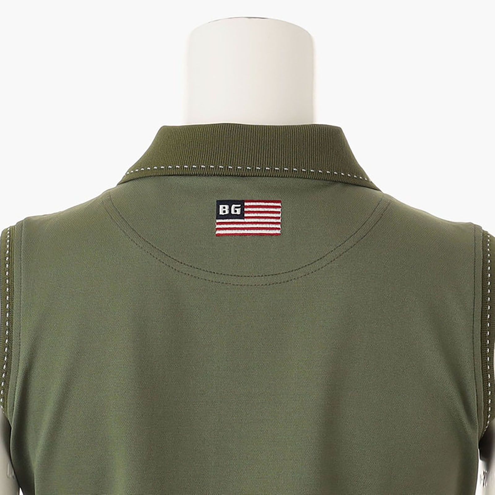 WOMENS BASIC NO SLEEVE POLO | ポロシャツ | ノースリーブ | オリーブ | レディース | ゴルフウェア
