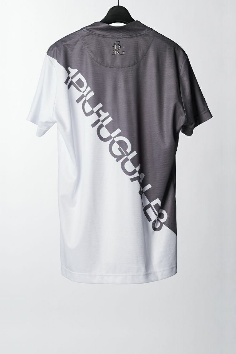 S/S MOCK NECK 1PIU1UGUALE3 DIAGONAL LOGO | モックネック | グレー | ゴルフウェア