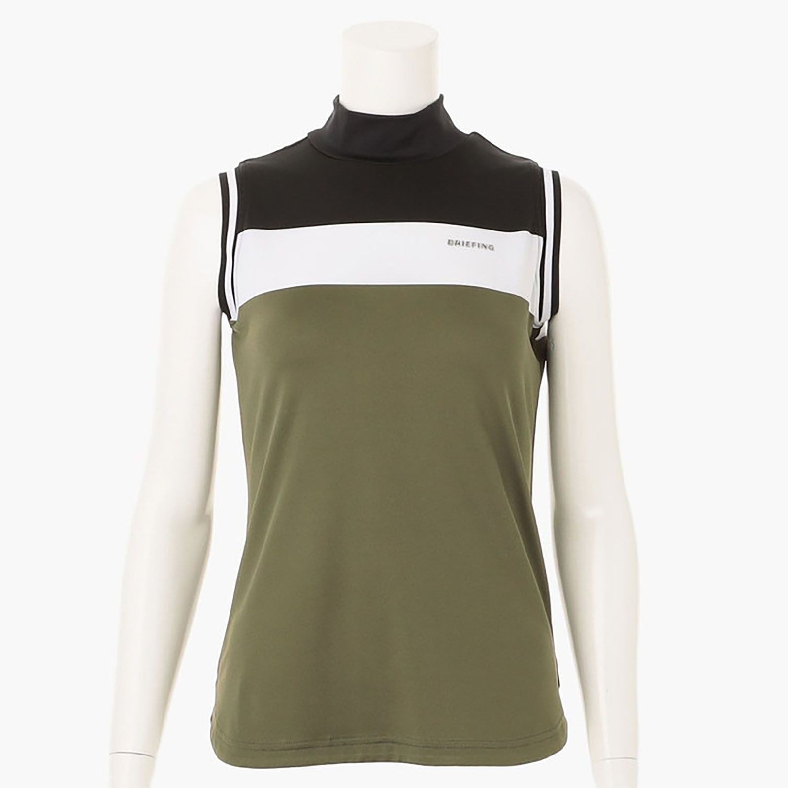 WOMENS PANEL STRIPE NO SLEEVE HIGH NECK | モックネック | ノースリーブ | ブラック | レディース | ゴルフウェア