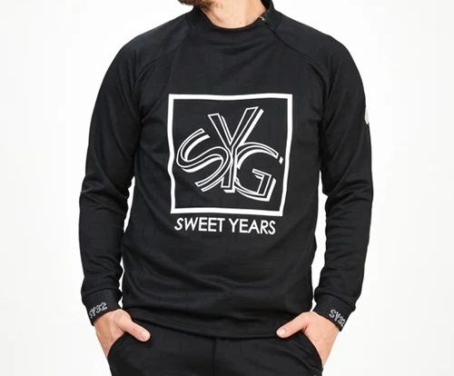 SYG JQ INTERLOCK L/S SHIRTS | モックネックTシャツ | ブラック | メンズ | ゴルフウェア