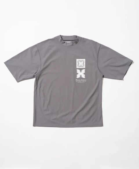 サーフモックネック S/S(Nalu＆Turf) | モックネックシャツ | グレー | メンズ | ゴルフウェア