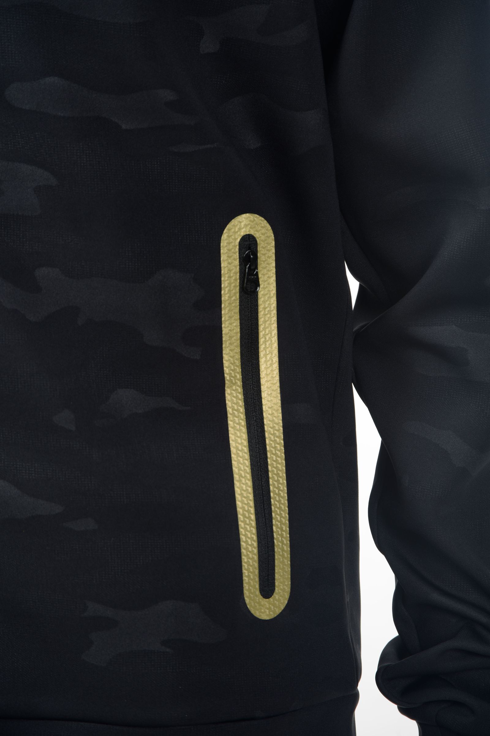 DOUBLE KNIT EMBROIDERY LOGO ZIP HOODIE | フーディ | パーカー | ブラック | メンズ | ゴルフウェア