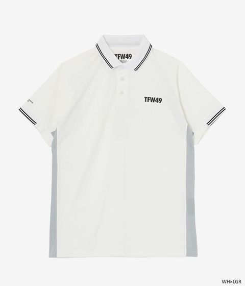 LINE SLEEVE POLO | ポロシャツ | ホワイト×ライトグレー | メンズ | ゴルフウェア