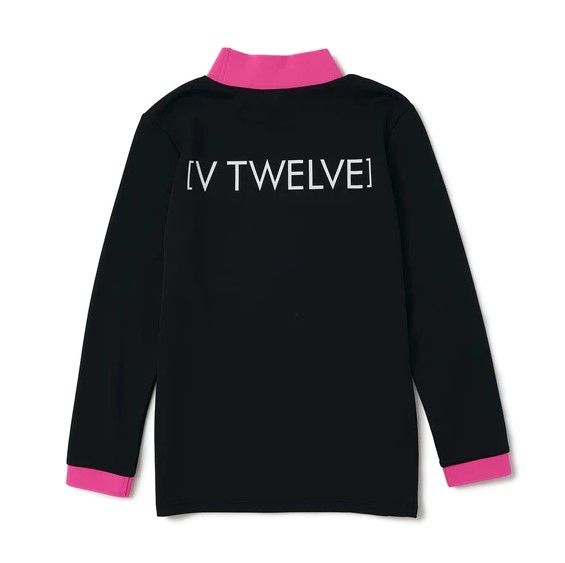 TIP COLOR MOCK | モックネック 長袖Tシャツ | ブラック  | ピンク | レディース | ゴルフウェア