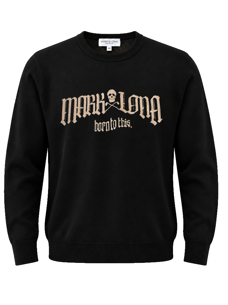 Fraktur Shimmer Crewneck Knit | セーター | ブラック | メンズ | ゴルフウェア