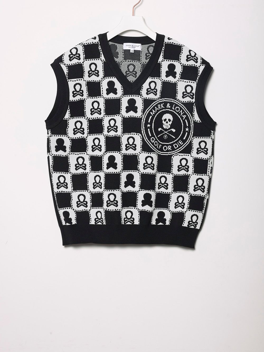 Ever Checker Vest | ベスト | ブラック | メンズ | ゴルフウェア - 44 (S)