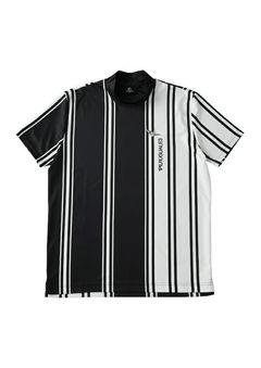113 GOLF S/S MOCK NECK STRIPE | モックネックシャツ | ブラック | メンズ | ゴルフウェア