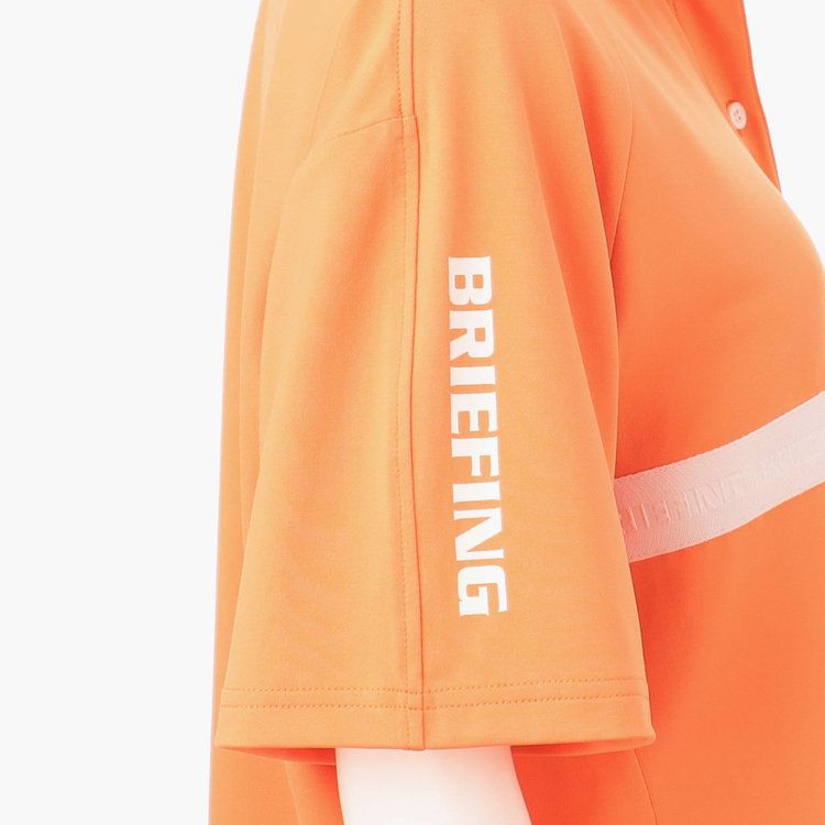 BRIEFING GOLF - WOMENS SLEEVE LOGO POLO RELAXED FIT