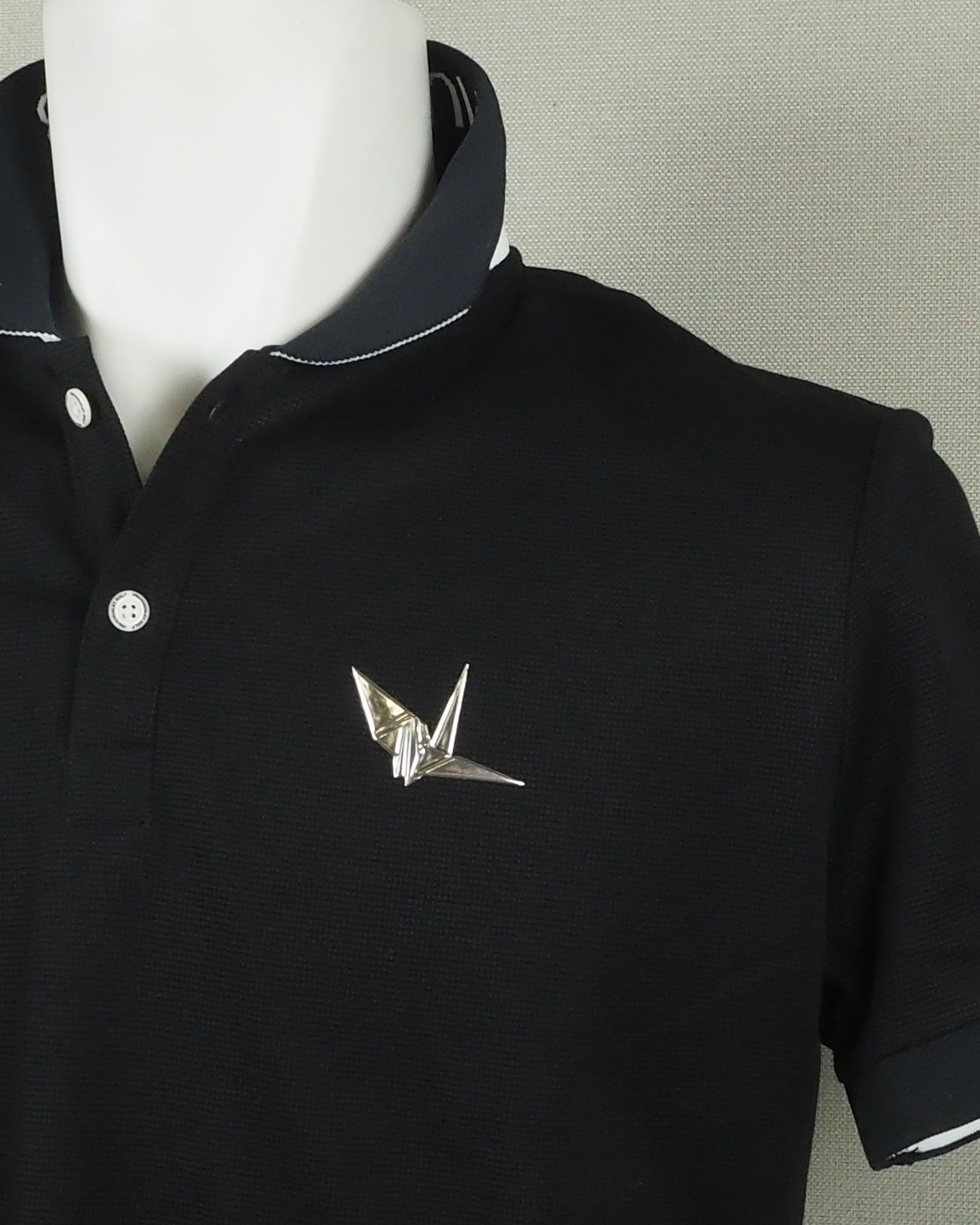 COLLAR RIB LOGO S/S POLO | ポロシャツ | ブラック | メンズ | ゴルフウェア - V (L)