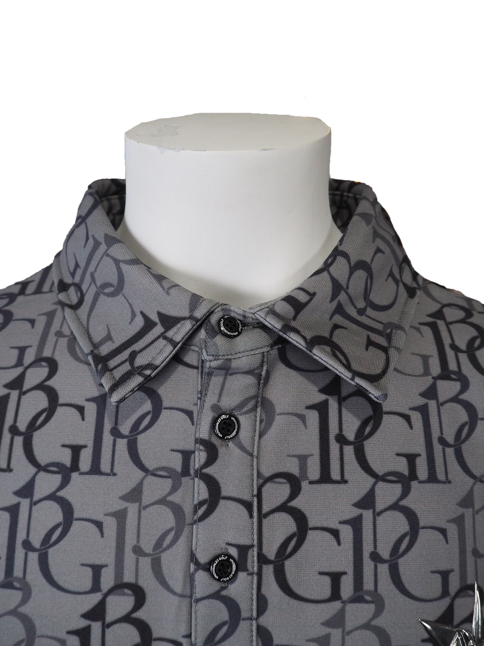113 GOLF L/S POLO 113G LOGO | ポロシャツ | ブラック | メンズ | ゴルフウェア
