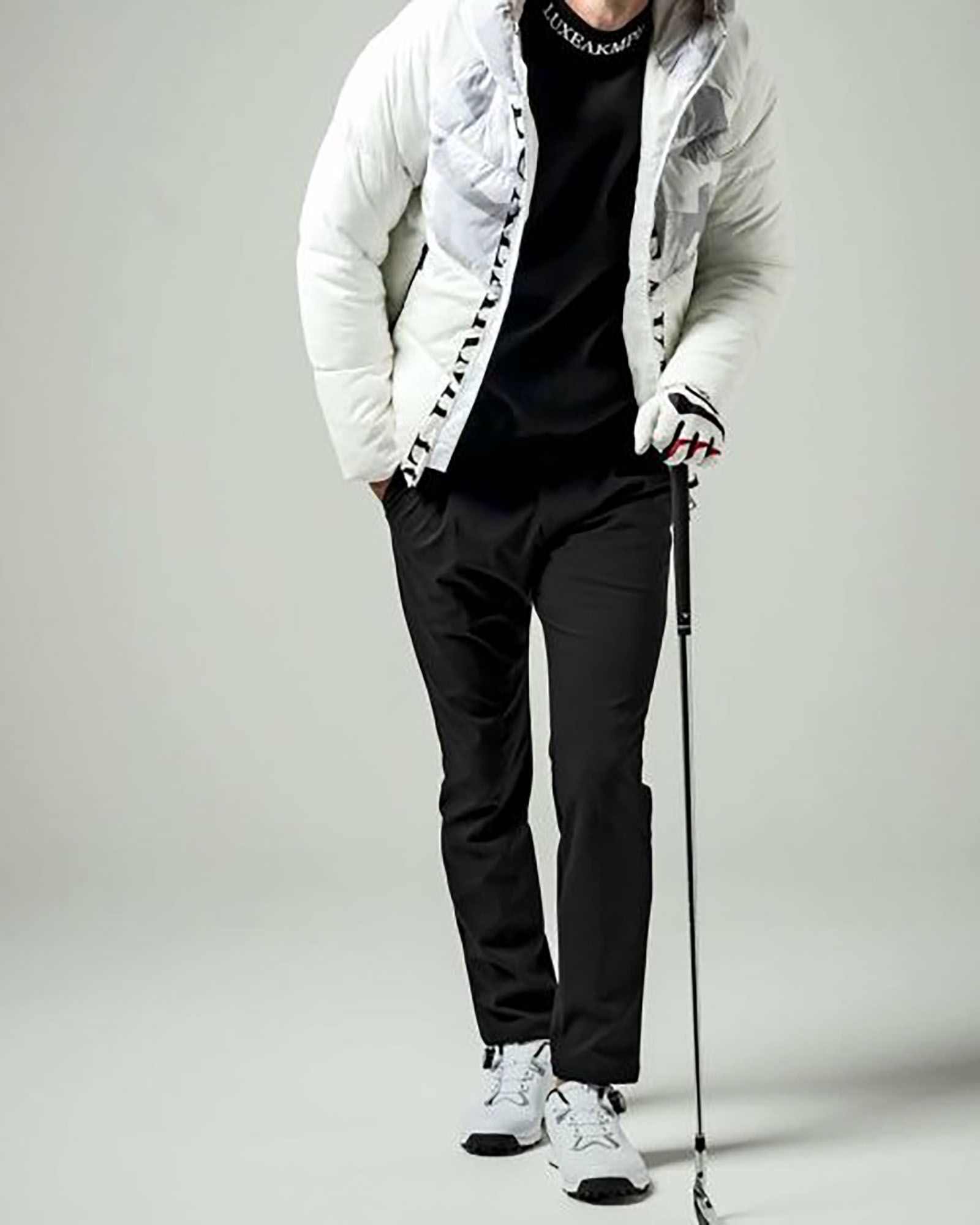 WINDPROOF LOGO SLACKS | 防風サイドロゴスラックスパンツ | ブラック | メンズ | ゴルフウェア