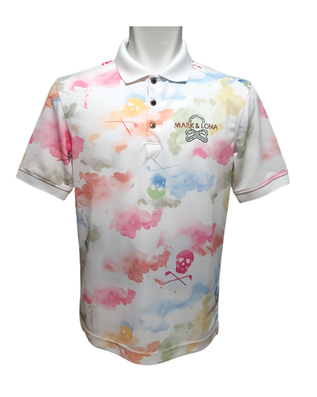 【木村拓哉さん着用】Pulse Camo Polo | ポロシャツ | ホワイト | メンズ | ゴルフウェア