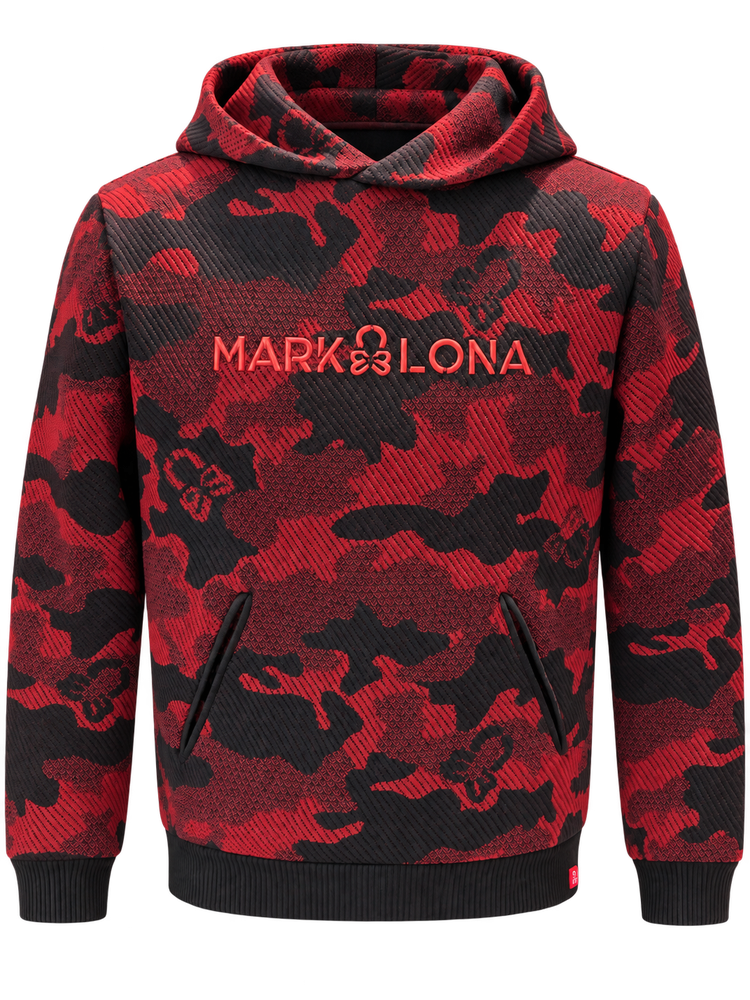 Mercury Camo Jacquard Knit Hoodie | セーター | フーディ | レッド | メンズ | ゴルフウェア