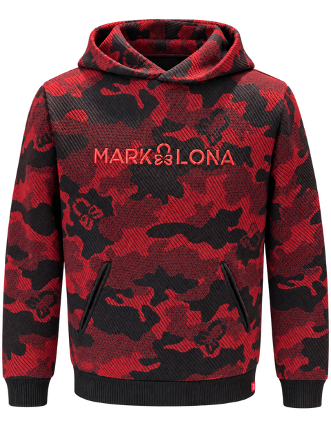 Mercury Camo Jacquard Knit Hoodie | セーター | フーディ | レッド | メンズ | ゴルフウェア