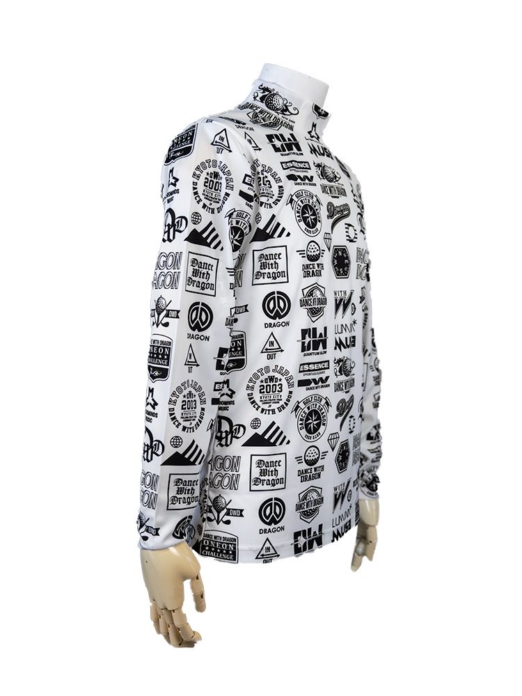 Various marksプリント長袖モック | モックネックシャツ | ホワイト | メンズ | ゴルフウェア