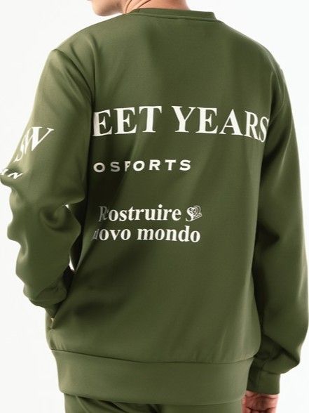 DOUBLEKNIT SEPARATE GRAPHIC CREW | トレーナー | カーキ | メンズ | ゴルフウェア